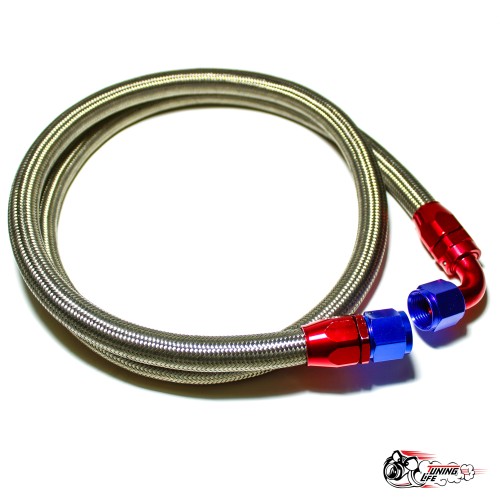 Шланг для подключения масляного радиатора AN10 0гр+90гр 1400мм фитинги алюминий 1шт