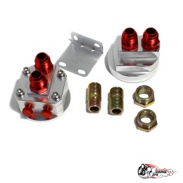 Проставка под масляный радиатор с выносом фильтра серебро