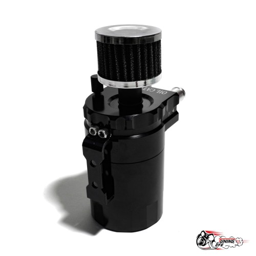 Маслоуловитель с боковыми выходами черный с щупом и фильтром