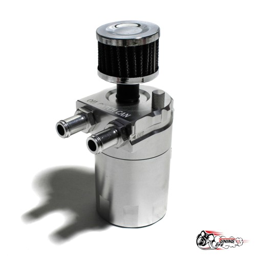 Маслоуловитель с боковыми выходами серый с щупом и фильтром