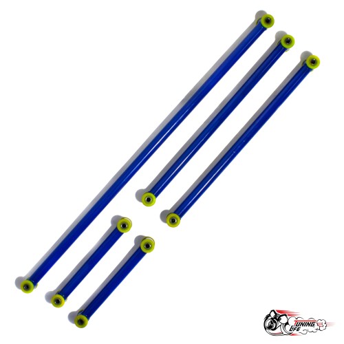 Реактивные тяги тюнинг (труба 1.5мм) БЕЗ регулировок (СИНИЕ) на ПУ