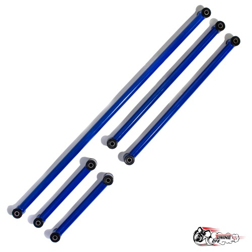 Реактивные тяги тюнинг (труба 1.5мм) БЕЗ регулировок (СИНИЕ)