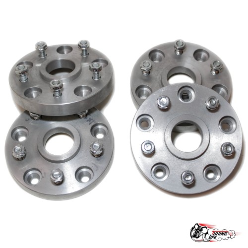 Проставки колесные (5х139.7-5х130 цо 98.5-71.6) 25мм СБ 4шт (НИВА-ТУАРЕГ/КАЕН) со шпильками 12х1.25