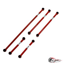 Реактивные тяги (труба 1.5мм) НИВА УРБАН регулируемые все, КРАСНЫЕ ТЕХНОПРОДУКТ