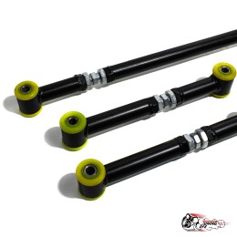Реактивные тяги СПОРТ (труба 2.8мм) регулируемые ВСЕ, (ЧЕРНЫЕ) на ПУ