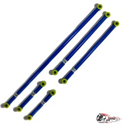 Реактивные тяги тюнинг (труба 1.5мм) регулируемые ВСЕ (СИНИЕ) на ПУ