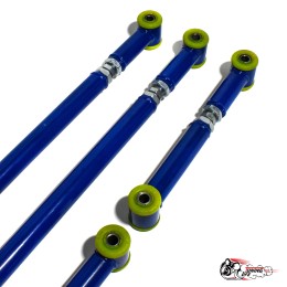 Реактивные тяги тюнинг 4шт (труба 1.5мм) БЕЗ ПАНАРЫ (СИНИЕ) Рег. ВСЕ на ПУ