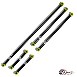 Реактивные тяги СПОРТ (труба 2.8мм) регулируемые ВСЕ, (ЧЕРНЫЕ) на ПУ