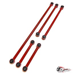 Реактивные тяги (труба 1.5мм) НИВА УРБАН БЕЗ регулировок, КРАСНЫЕ ТЕХНОПРОДУКТ