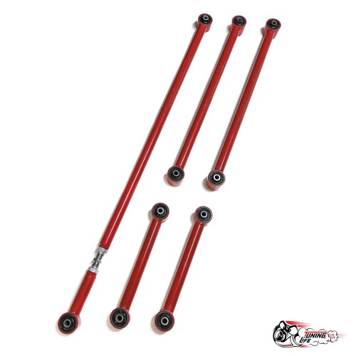 Реактивные тяги (труба 1.5мм) НИВА УРБАН регулируемая панара, КРАСНЫЕ ТЕХНОПРОДУКТ