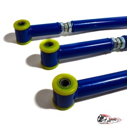 Реактивные тяги тюнинг (труба 1.5мм) регулируемые ВСЕ (СИНИЕ) на ПУ