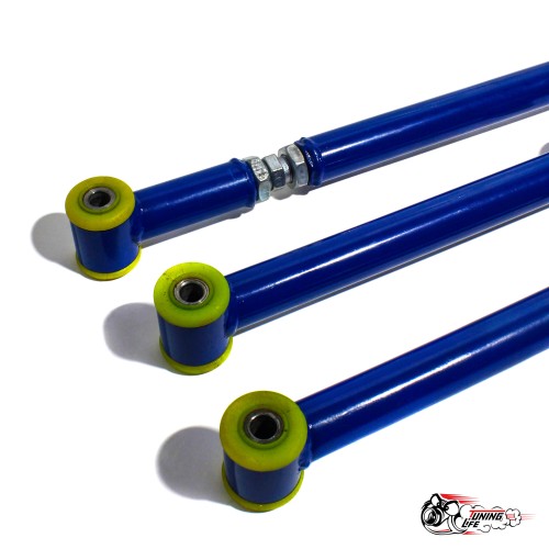Реактивные тяги тюнинг (труба 1.5мм) регулируемая панара (СИНИЕ) на ПУ