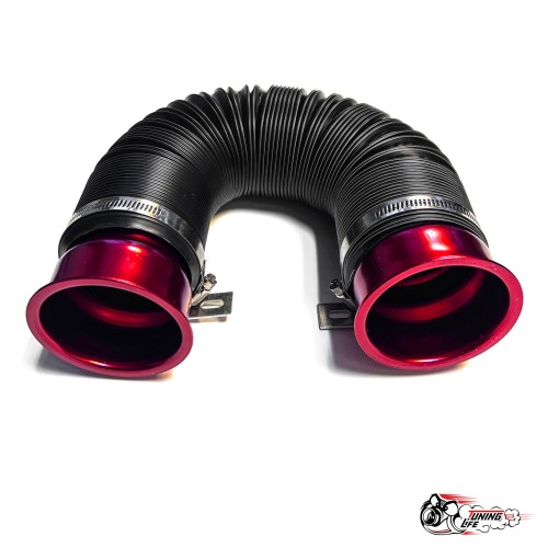 Холодный впуск гофрированный красный