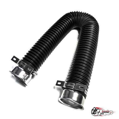 Холодный впуск гофрированный хром