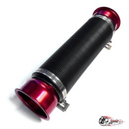 Холодный впуск гофрированный красный