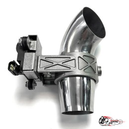 Заслонка электро с комплектом для подключения и двумя брелками + отводы 2.5 (63мм)