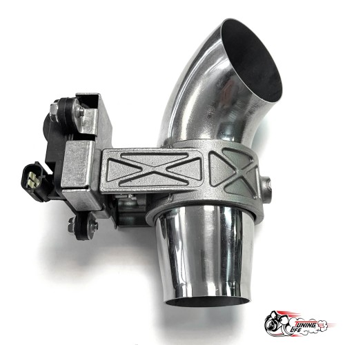 Заслонка электро с комплектом для подключения и двумя брелками + отводы 2.5 (63мм)