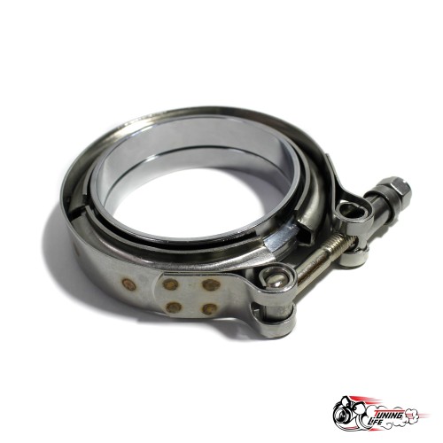 Хомут v-band с фланцами 3 (76мм) СТАЛЬ