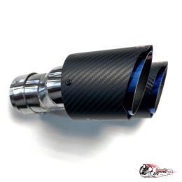 Насадки на глушитель двойные Y Акрапович прав + лев обрезанные со скосом мат 63 - 89 ОПАЛ КОМПЛЕКТ