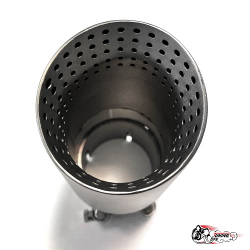 Насадка на глушитель НЕРЖ мат. с перфорацией 63 - 89