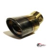 Насадка на глушитель универсальная овальная золото с темным опалом под бампер (Выход 80х60мм)