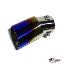 Насадка на глушитель универсальная овальная с опалом под бампер (Выход 80х60мм)