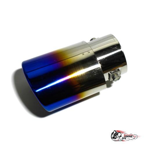 Насадка на глушитель универсальная овальная с опалом (Выход 80х60мм)