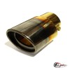 Насадка на глушитель универсальная овальная золото с темным опалом (Выход 80х60мм)