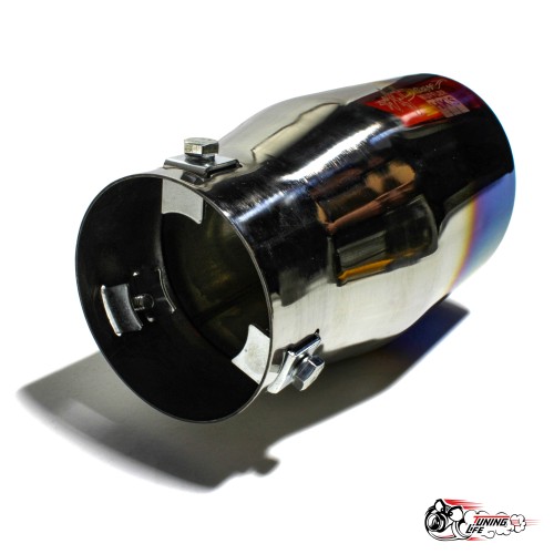 Насадка на глушитель универсальная HKS опал со скосом  (Выход 100мм)