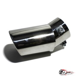 Насадка на глушитель универсальная овальная серебряная под бампер (Выход 80х60мм)