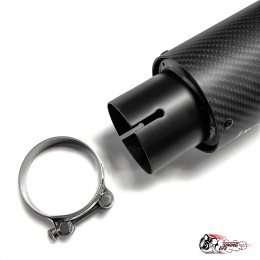 Насадка на глушитель черный мат. Акрапович обрезаннаяя мат. карбон Ф 63-89