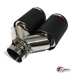 Насадка на глушитель Акрапович двойная ровная мат V1 Ф89