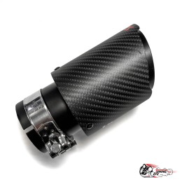 Насадка на глушитель черный мат. Акрапович обрезаннаяя мат. карбон Ф 63-89