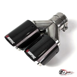 Насадка на глушитель Akrapovic Style Y (правая, глянец, 2х89mm)