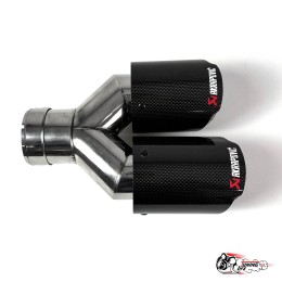 Насадка на глушитель Akrapovic Style Y (правая, глянец, 2х89mm)