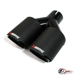 Насадка на глушитель Акрапович двойная ровная ЧЕРНАЯ мат V2 Ф89