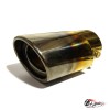 Насадка на глушитель универсальная овальная золото с темным опалом (Выход 80х60мм)