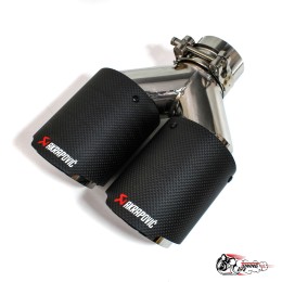 Насадка на глушитель Акрапович двойная ровная мат V2 Ф89