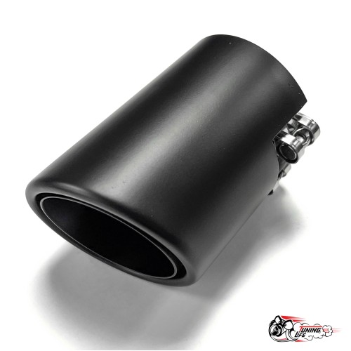 Насадка на глушитель черный мат. 63 - 89 короткая (скрытое крепление)