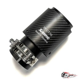 Насадка на глушитель черный мат. Акрапович обрезаннаяя мат. карбон Ф 63-89