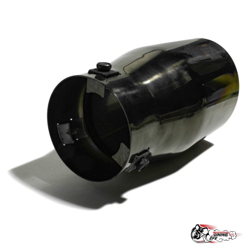 Насадка на глушитель универсальная HKS темная со скосом (Выход 100мм)