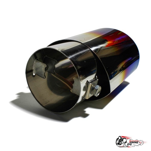 Насадка на глушитель универсальная овальная с опалом (Выход 80х60мм)