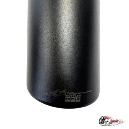 Насадка на глушитель универсальная HKS ЧЕРНЫЙ МАТ со скосом (Вход 63,выход 76)