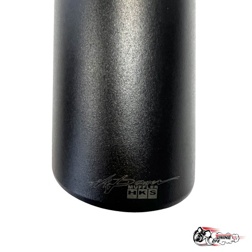 Насадка на глушитель универсальная HKS ЧЕРНЫЙ МАТ со скосом (Вход 63,выход 76)