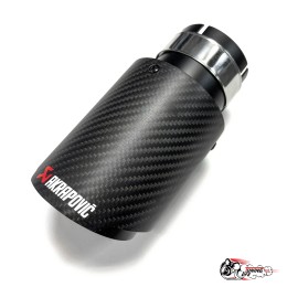 Насадка на глушитель черный мат. Акрапович обрезаннаяя мат. карбон Ф 63-89