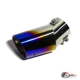 Насадка на глушитель универсальная овальная с опалом под бампер (Выход 80х60мм)