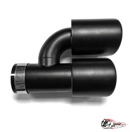 Насадка на глушитель двойная h внутр. черный мат. правая со скосом 63 - 89