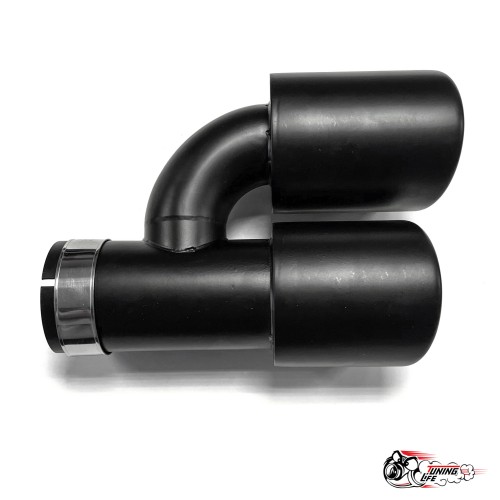 Насадка на глушитель двойная h внутр. черный мат. правая со скосом 63 - 89