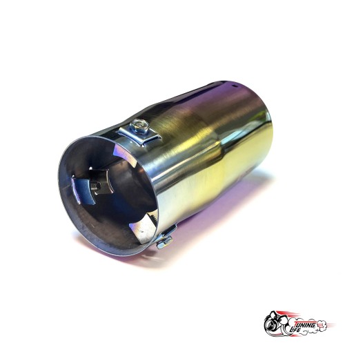 Насадка на глушитель универсальная HKS НЕО ХРОМ круг (Выход 75мм)