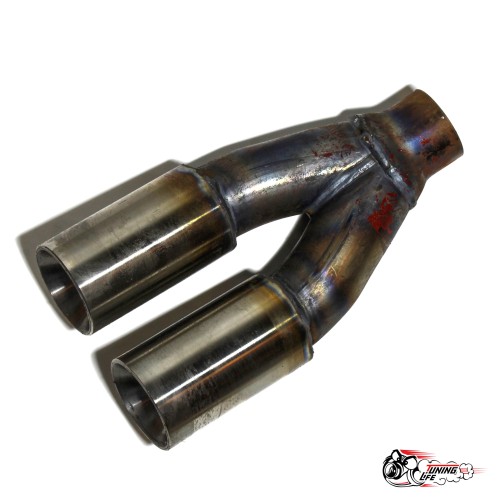 Насадка на глушитель раздвоенная № 4 без выреза бампера ровная 51